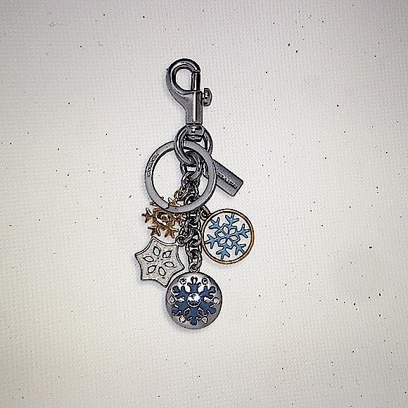 COACH - SNOWFLAKE CLUSTER BAG CHARM/KEYCHAIN (NWT) - Picture 6 of 12